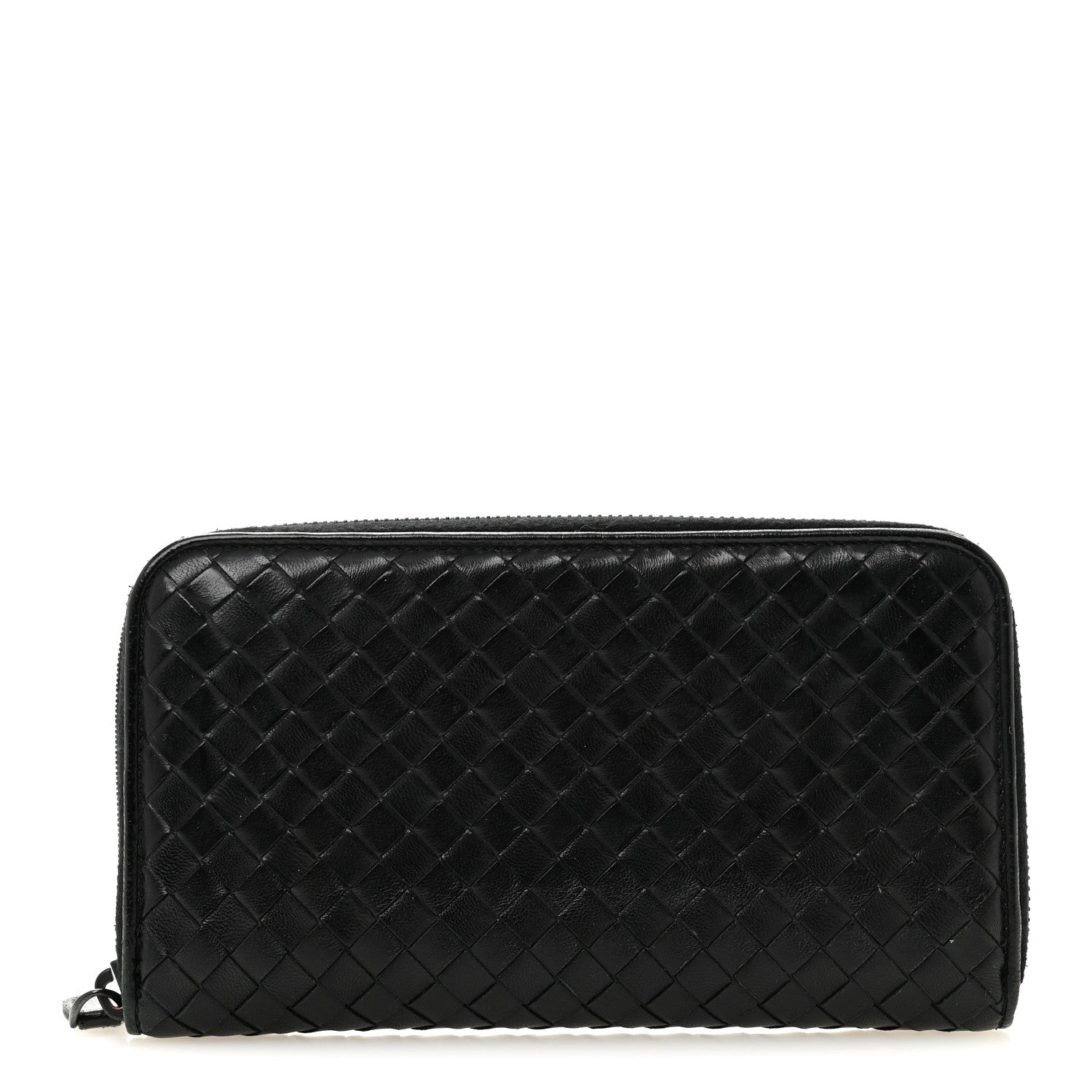 Bottega Veneta Nappa Intrecciato Zip Around Wallet Black 1 of 9