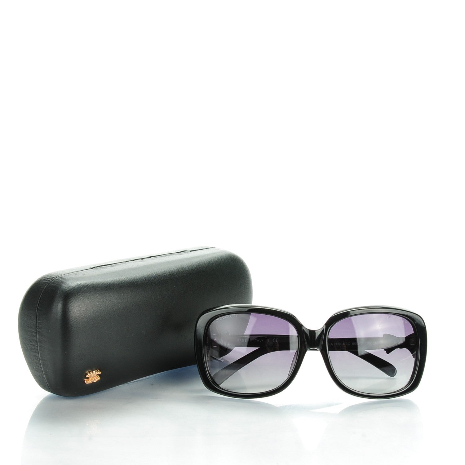 Chanel Acetate CC Bow Sunglasses 5171 Black White 7 of 7