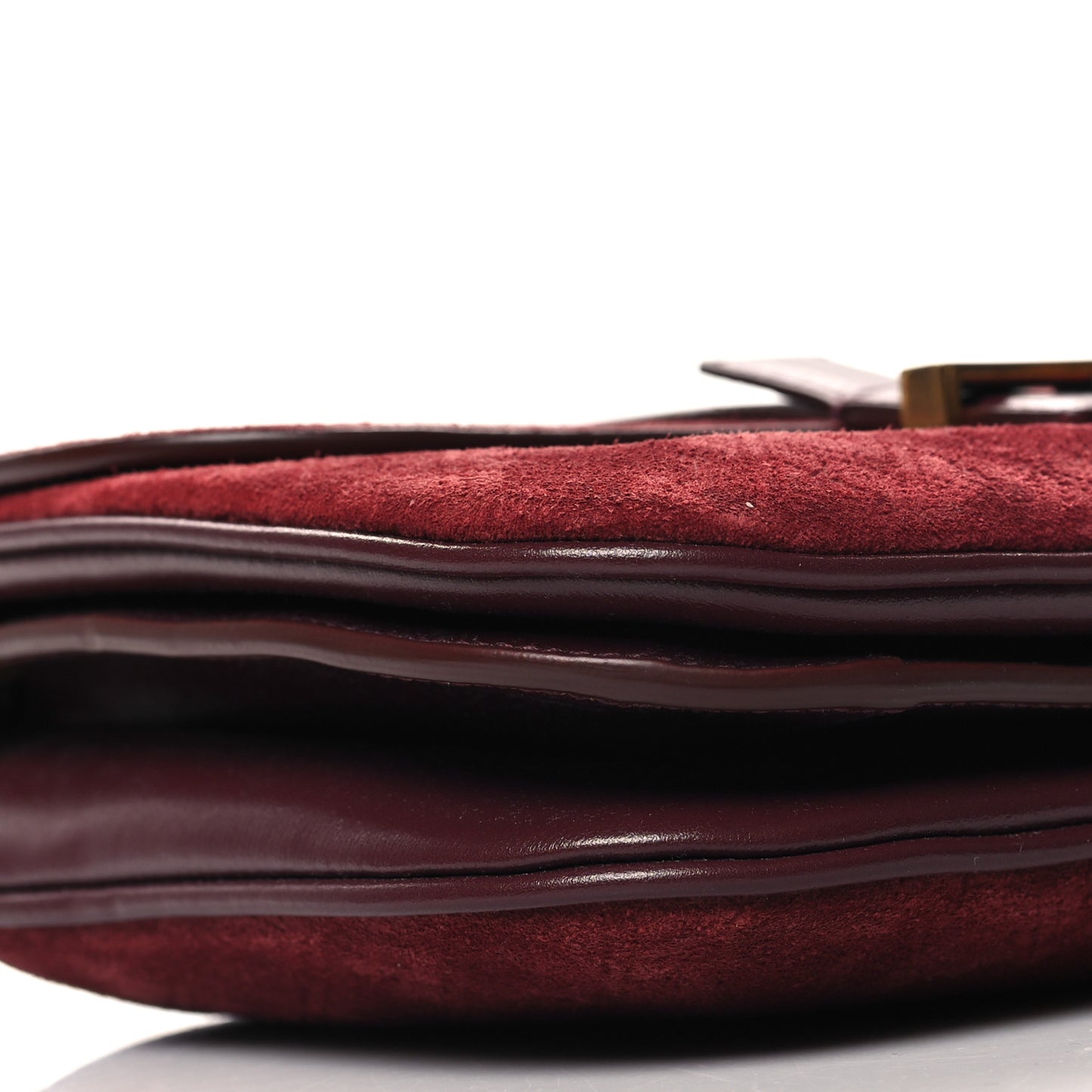 Suede All-Over Monogram Small Le Monogramme Satchel Rouge