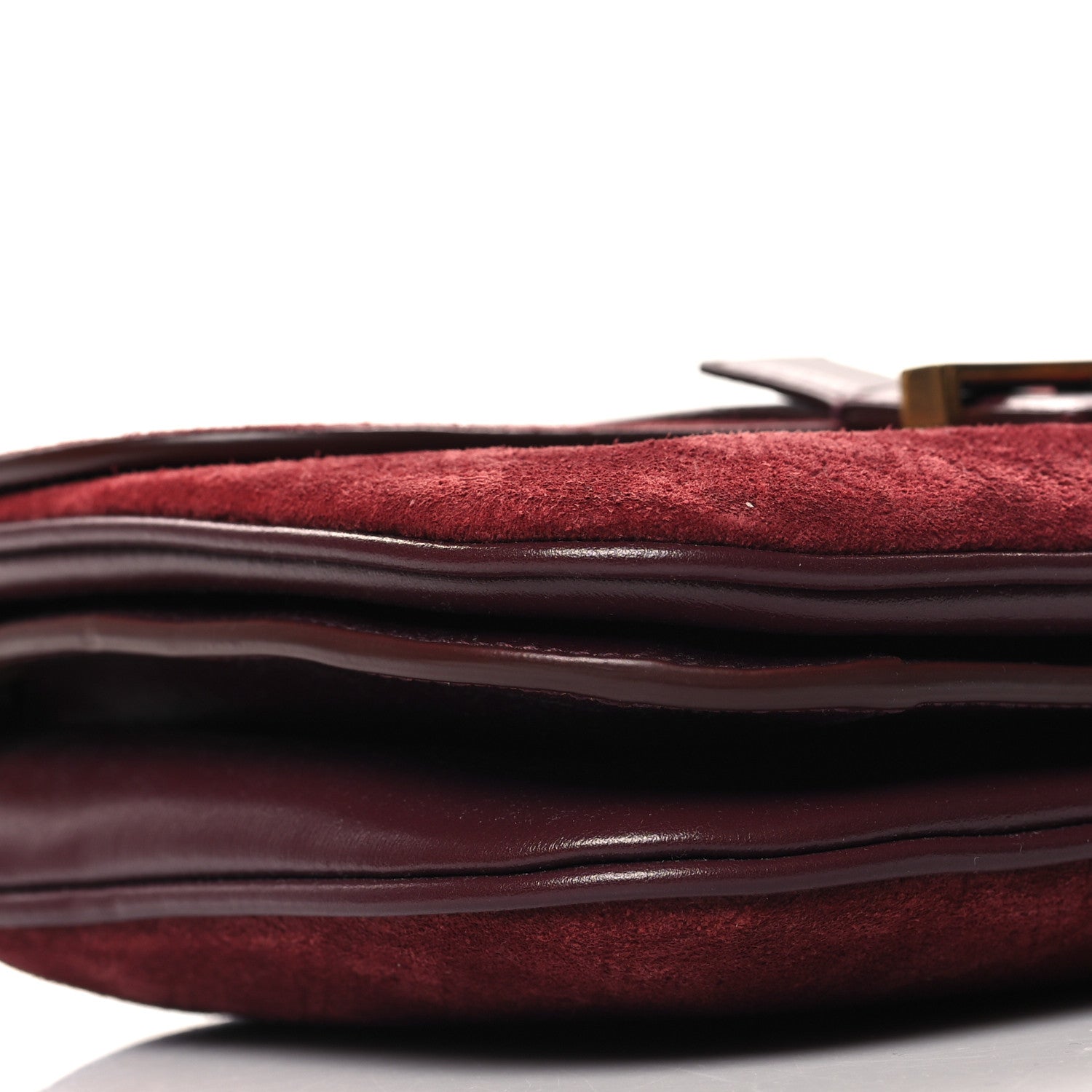 Saint Laurent Suede All-Over Monogram Small Le Monogramme Satchel Rouge 10 of 11