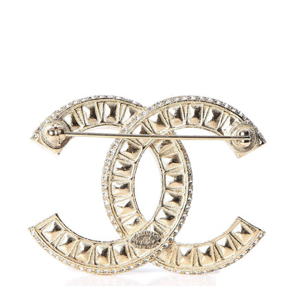 Chanel Baguette Crystal CC Brooch Gold 3 of 5