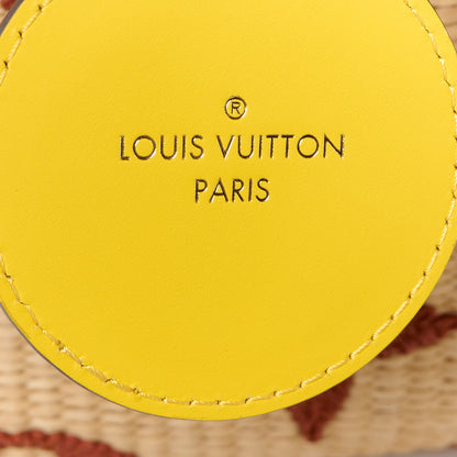 Louis Vuitton Raffia Calfskin Monogram Giant Onthego MM Tan 8 of 11
