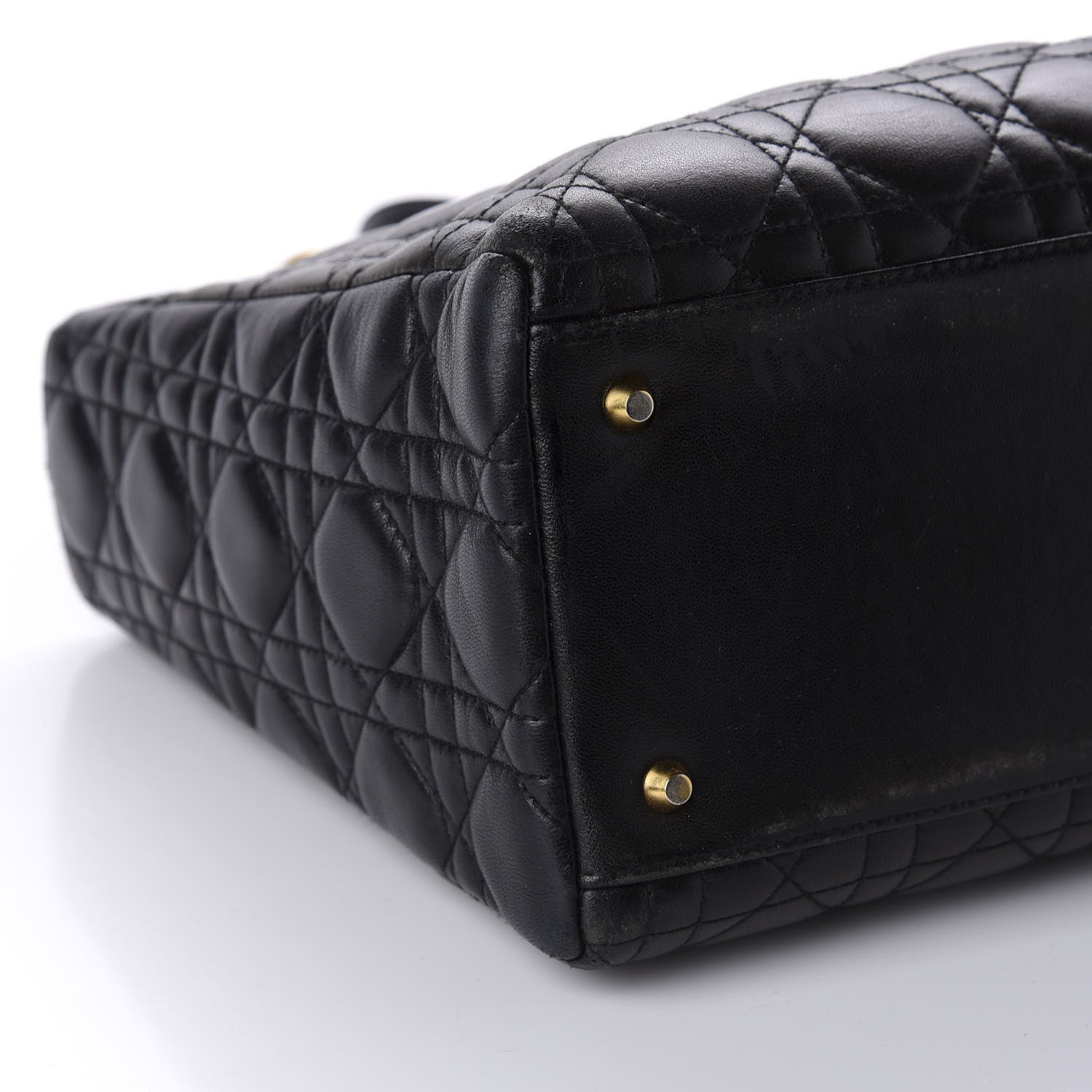 Christian Dior Lambskin Cannage Medium Lady Dior Black 6 of 11