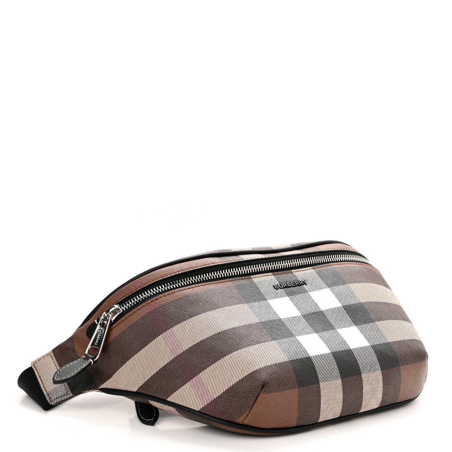 Burberry E-canvas Check Bum Bag Dark Birch Brown 4 of 9
