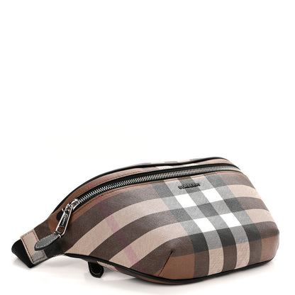 Burberry E-canvas Check Bum Bag Dark Birch Brown 4 of 9
