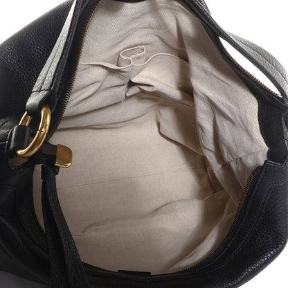 Gucci Leather Medium Twill Hobo Black 5 of 9