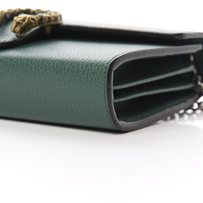Gucci Calfskin Mini Dionysus Chain Wallet Emerald 10 of 11