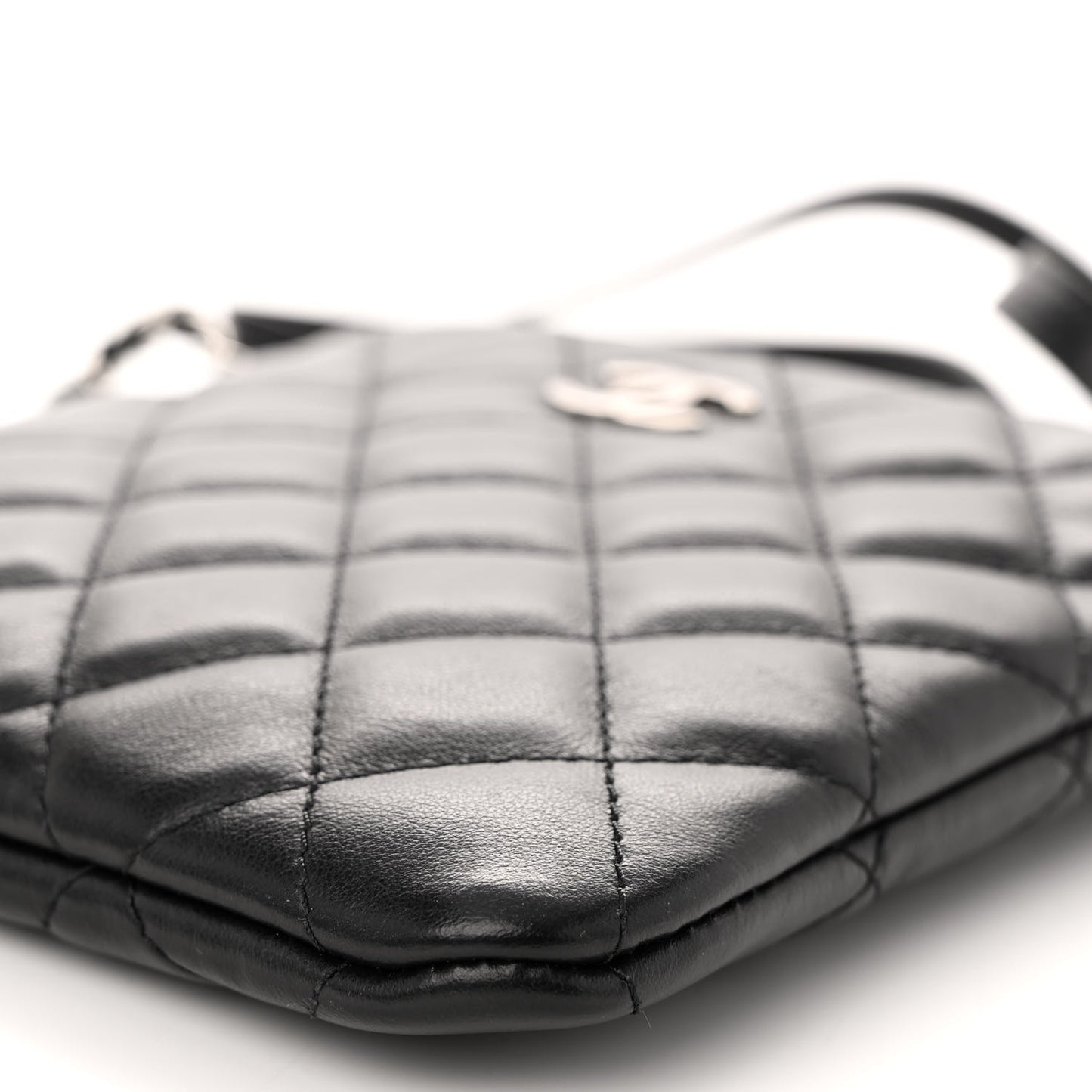 Lambskin Quilted Crossbody Bag Black
