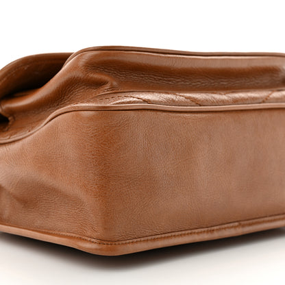 Saint Laurent Crinkled Calfskin Matelasse Monogram Medium Niki Chain Satchel Caramel 9 of 10