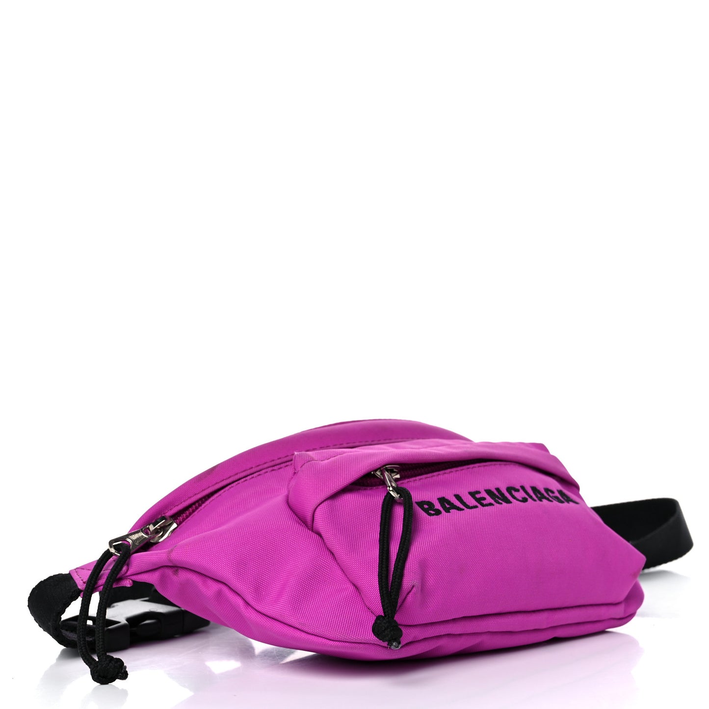 Sport Nylon Logo Embroidered Small Wheel Beltpack Fuchsia Black