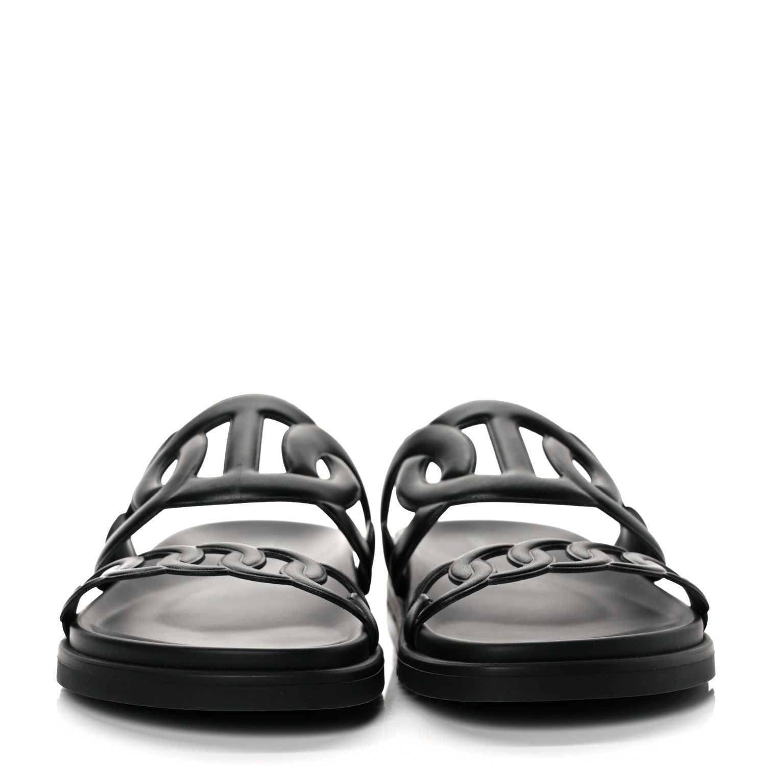 Hermes Nappa Extra Sandals 39 Black 4 of 16