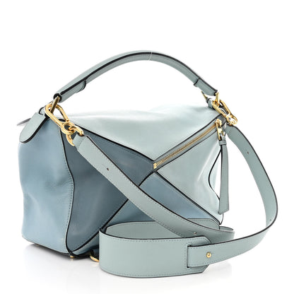 Loewe Calfskin Medium Puzzle Bag Aqua 3 of 20