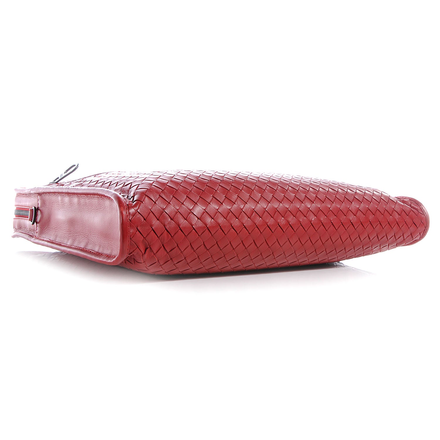 Bottega Veneta Light Calf Intrecciato Briefcase New Red 4 of 9
