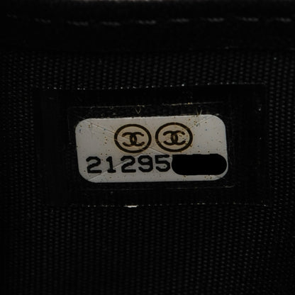 Chanel Textured Lambskin Quilted Large Gusset Zip Around Wallet Black 8 of 8