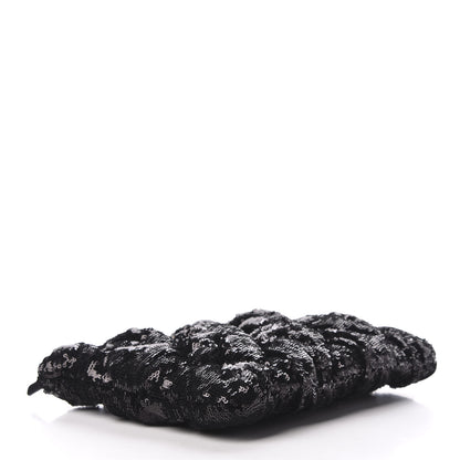 Chanel Sequins Quilted Large Chanel 19 Pouch Black 4 of 8