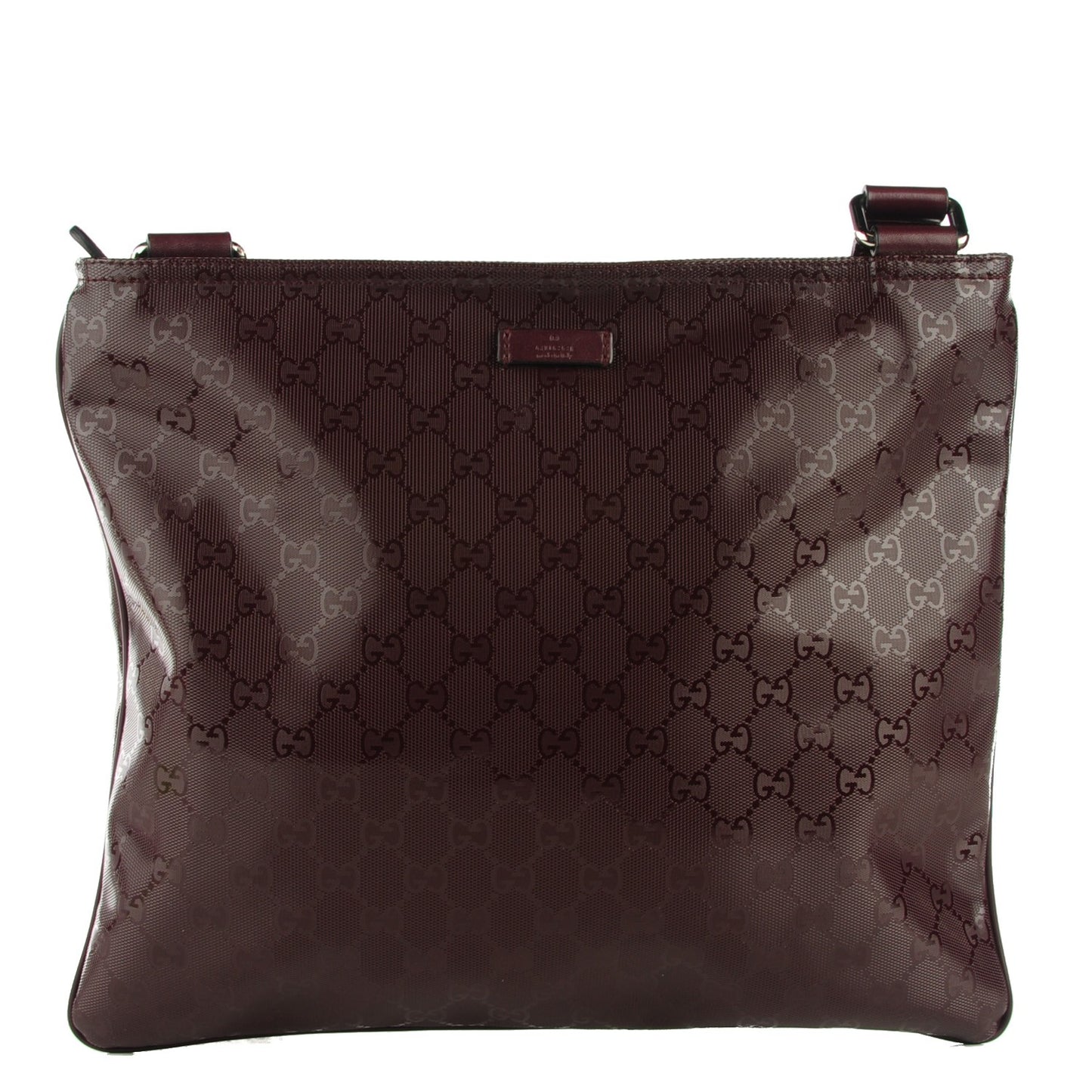 Imprime Monogram Medium Flat Messenger Bag Bordeaux