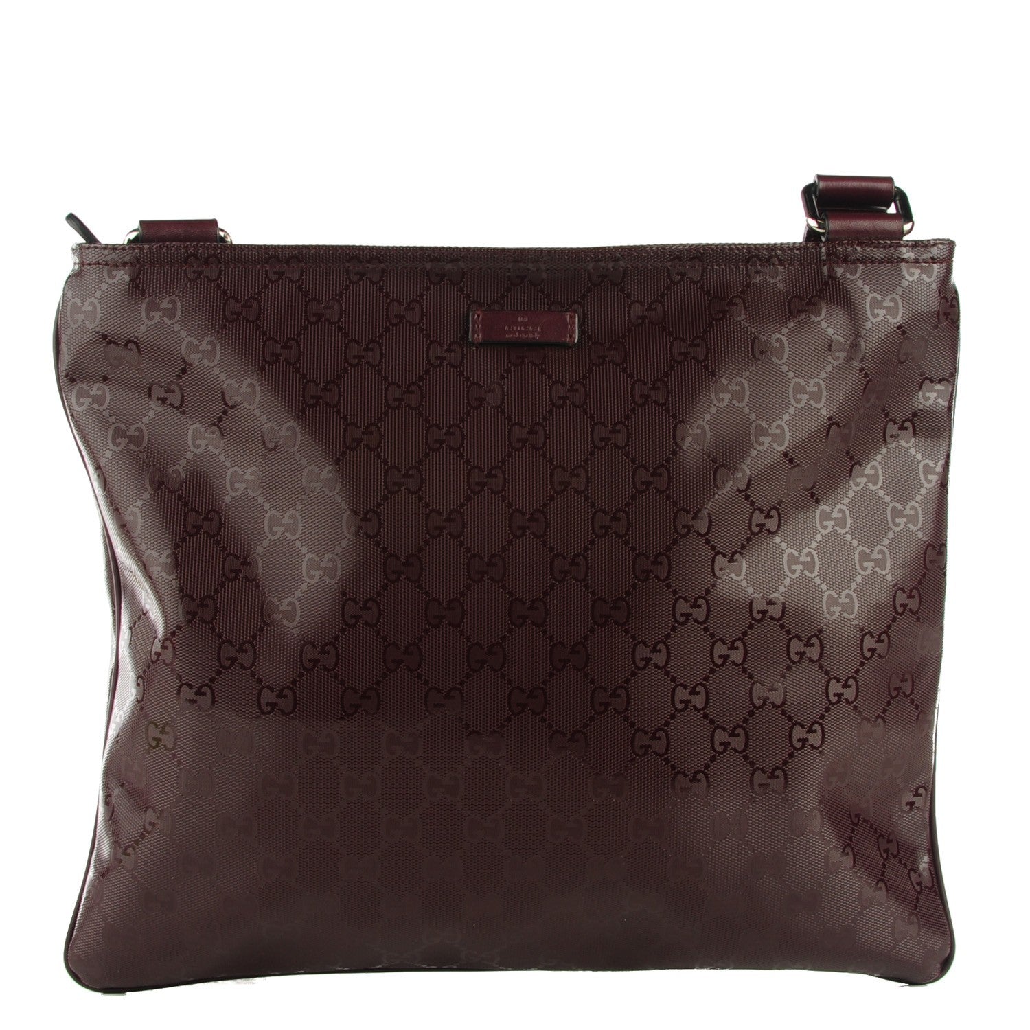 Gucci Imprime Monogram Medium Flat Messenger Bag Bordeaux 1 of 7