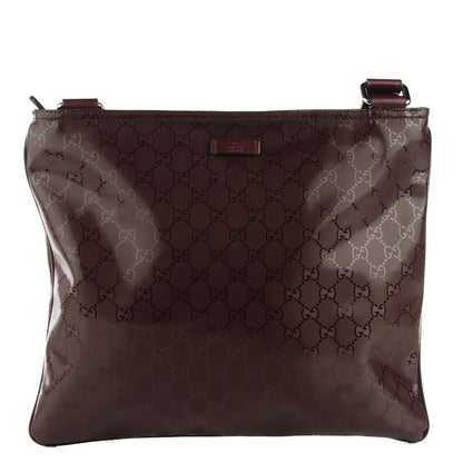 Gucci Imprime Monogram Medium Flat Messenger Bag Bordeaux 1 of 7