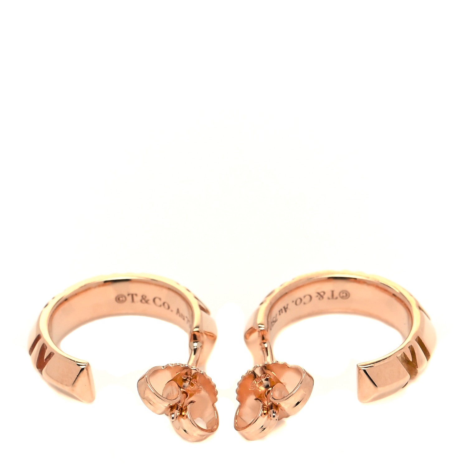 Tiffany 18K Yellow Gold Small Atlas X Hoop Earrings 3 of 4