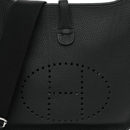 Hermes Taurillon Clemence Evelyne III PM Black 8 of 11