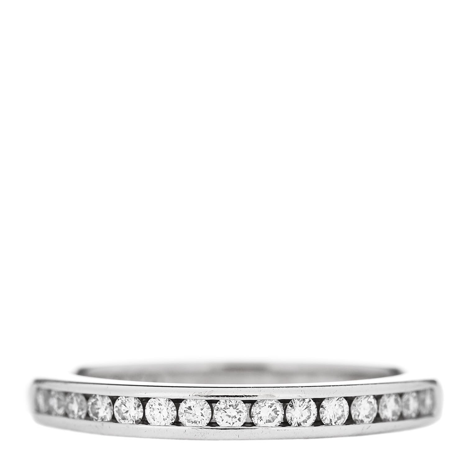 Tiffany Platinum Diamond 2.5mm Half Circle Wedding Band Ring 47 4 1 of 5