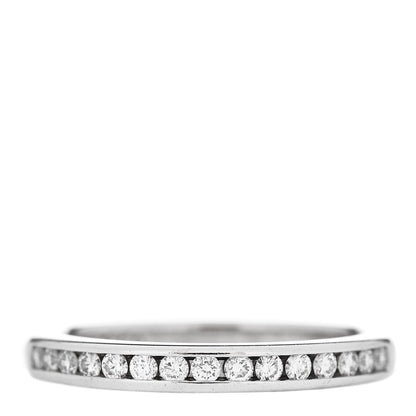 Tiffany Platinum Diamond 2.5mm Half Circle Wedding Band Ring 47 4 1 of 5
