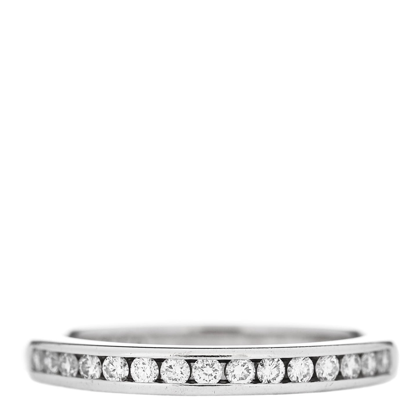 Platinum Diamond 2.5mm Half Circle Wedding Band Ring 47 4