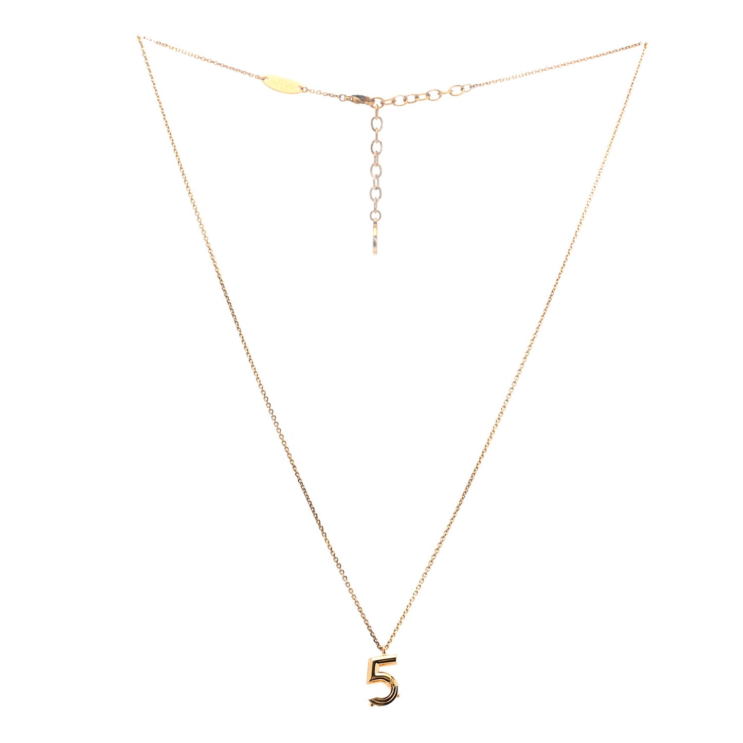 Number 5 Pendant Necklace