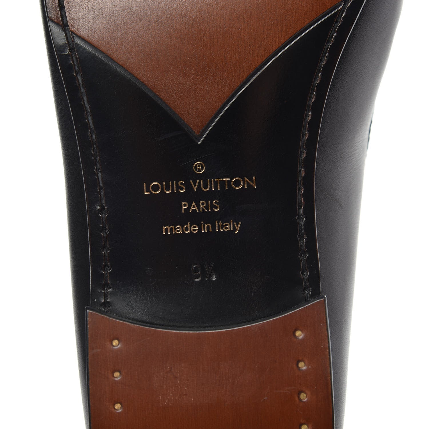 Louis Vuitton Calfskin Mens Montaigne Loafers 9.5 Black 8 of 10