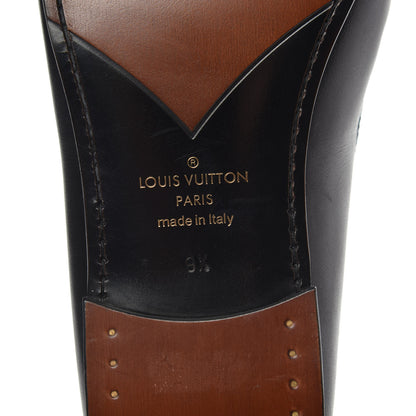Louis Vuitton Calfskin Mens Montaigne Loafers 9.5 Black 8 of 10