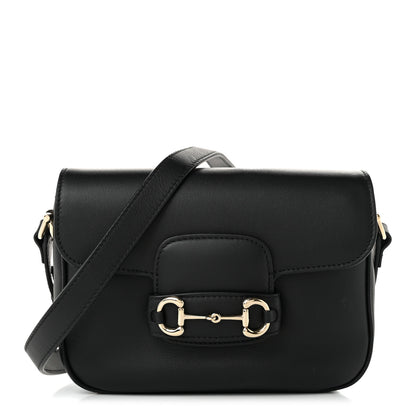 Gucci Arabella Calfskin Horsebit 1955 Soft Small Shoulder Bag Black 1 of 10