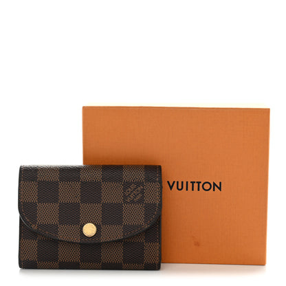 Louis Vuitton Damier Ebene Rosalie Coin Purse Rose Ballerine 7 of 7