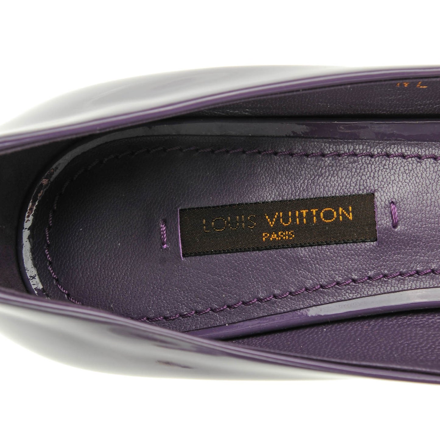Patent Calfskin Oh Really Peep Toe Pumps 37 Violet