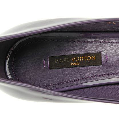 Louis Vuitton Patent Calfskin Oh Really Peep Toe Pumps 37 Violet 7 of 8