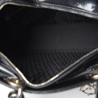 Christian Dior Patent Cannage Large Lady Dior Black 5 of 10