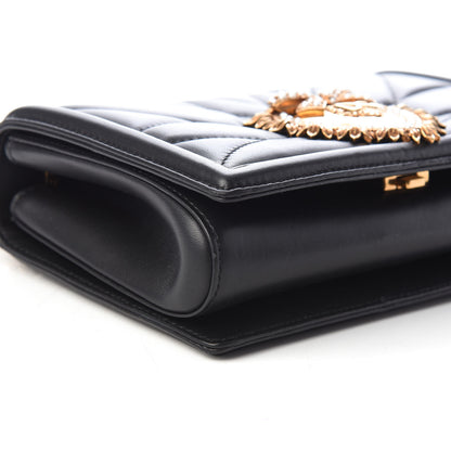 Dolce & Gabbana Calfskin Medium Devotion Crossbody Bag Black 8 of 9
