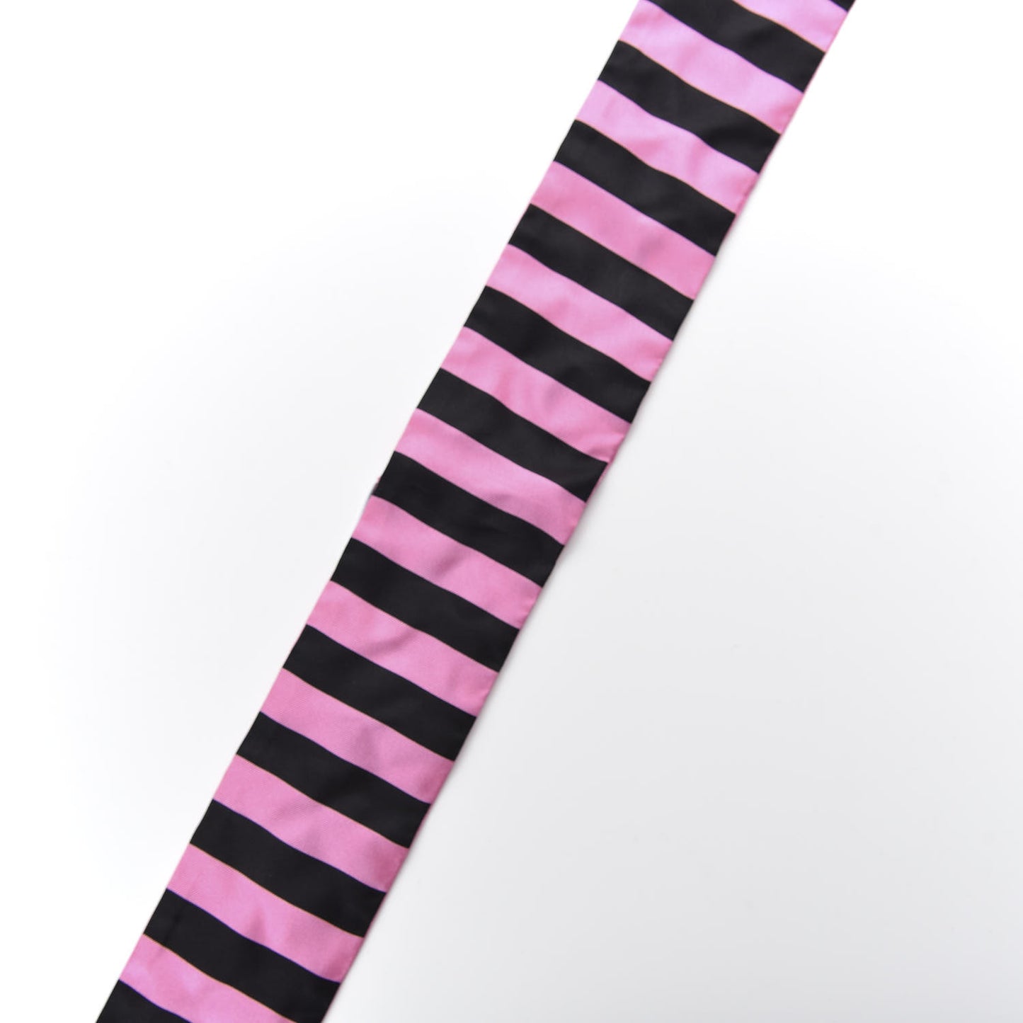 Silk Striped Mitzah Scarf Pink Black