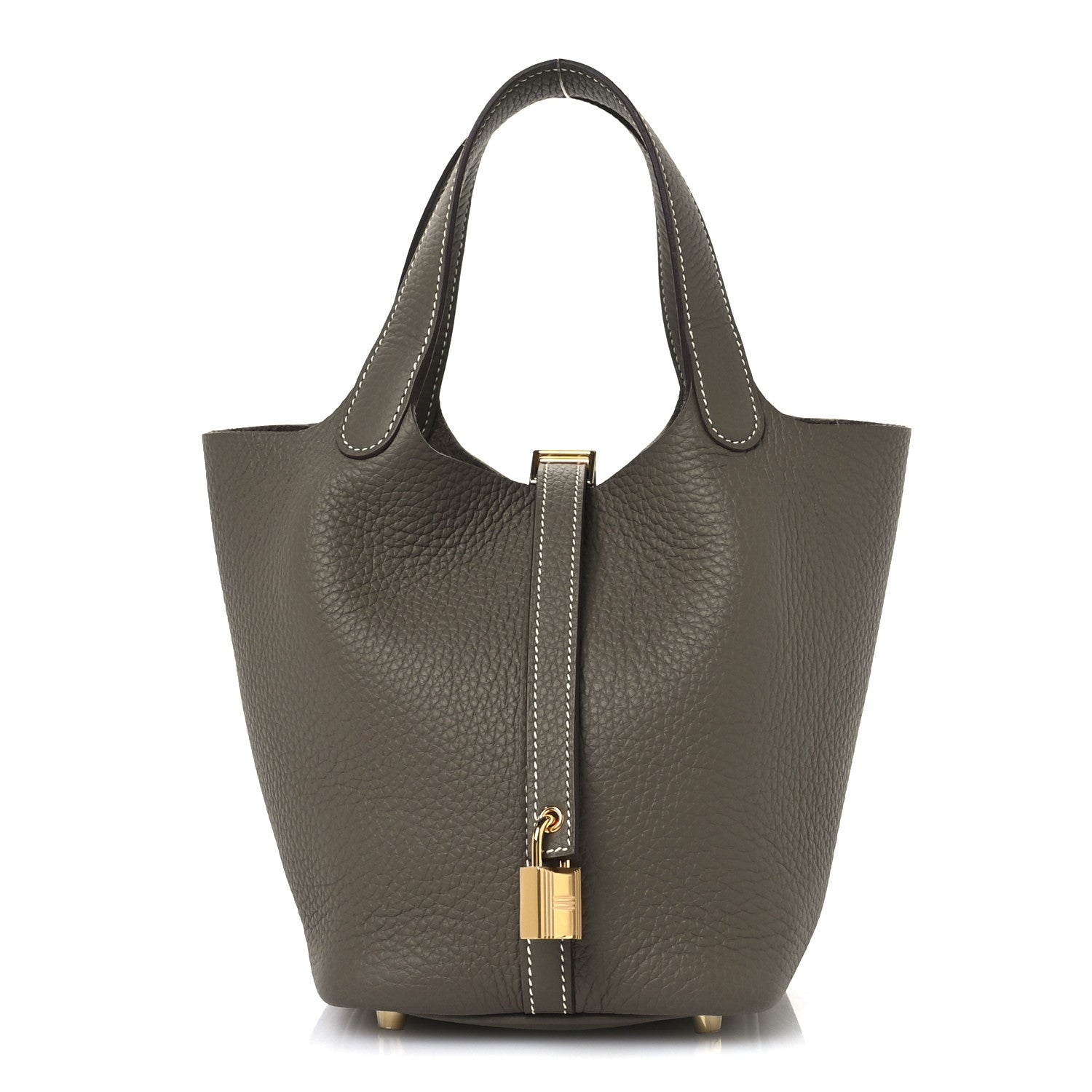 Hermes Taurillon Clemence Picotin Lock 18 PM Etoupe 1 of 11