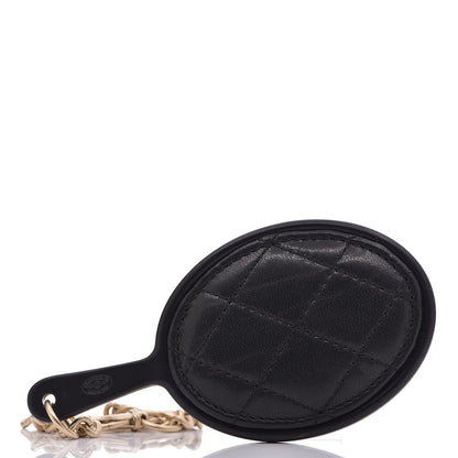 Chanel Lambskin Quilted CC Mirror Charm Black 3 of 5