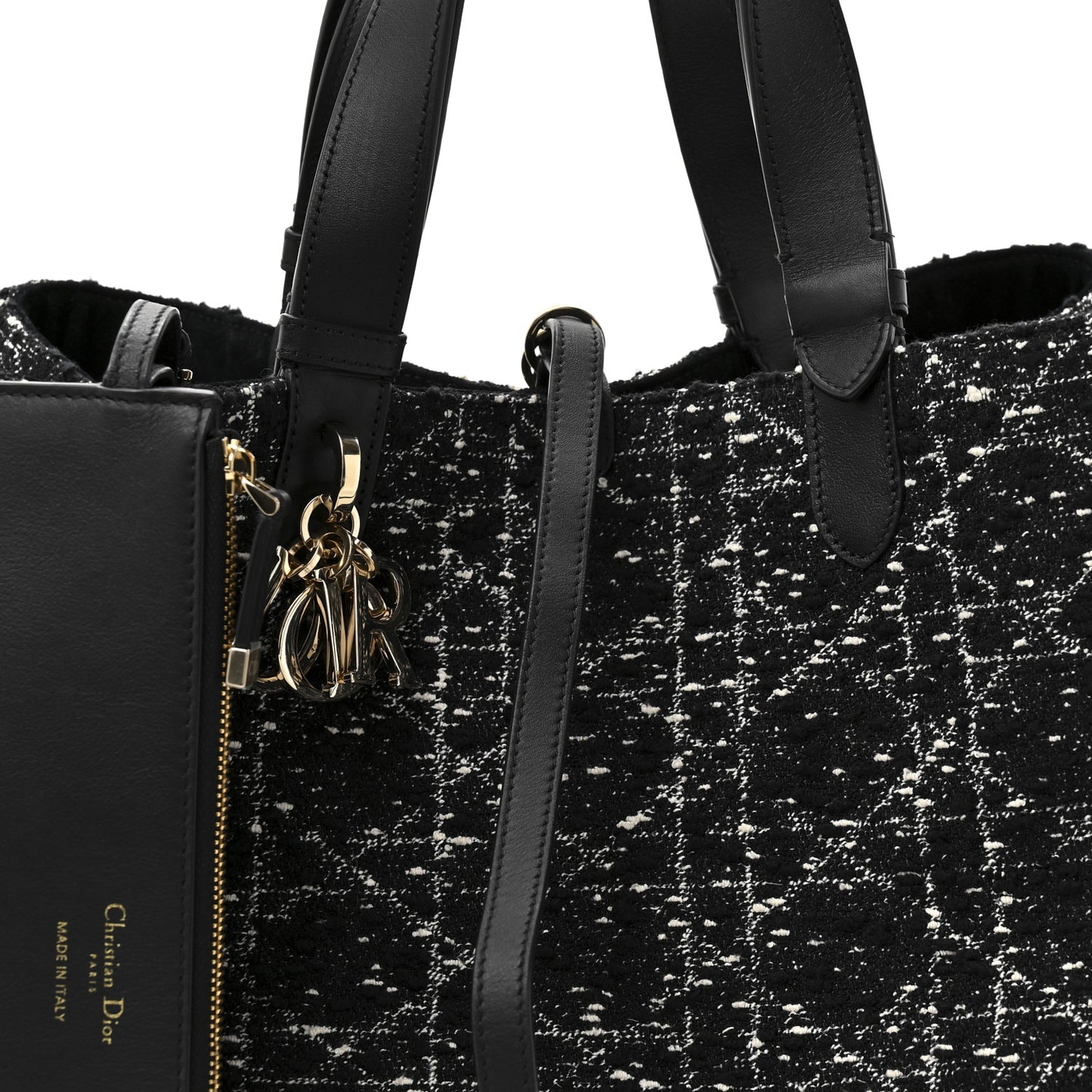 Tweed Cannage Large Toujours Black White
