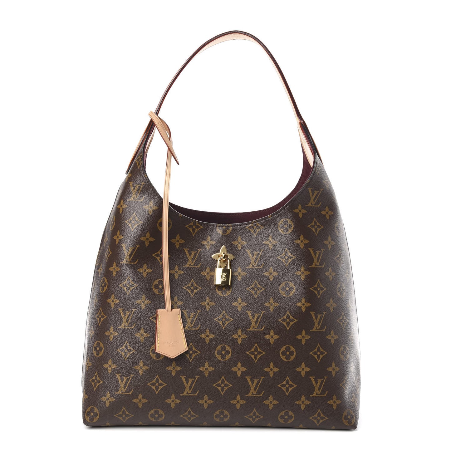 Monogram Flower Hobo Beige