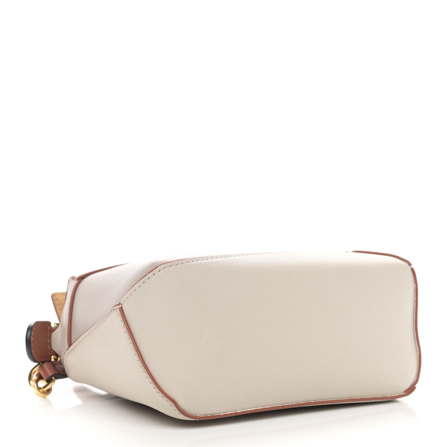 Calfskin Mini Puzzle Edge Bag Ghost Soft White