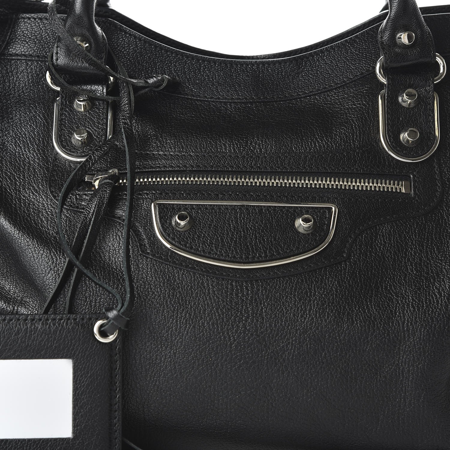Balenciaga Chevre Silver Metallic Edge Hardware City Black 11 of 11