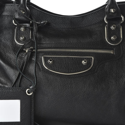 Balenciaga Chevre Silver Metallic Edge Hardware City Black 11 of 11