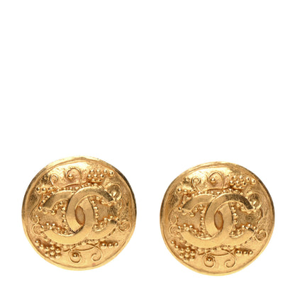 Chanel CC Clip On Earrings Gold 1 of 5