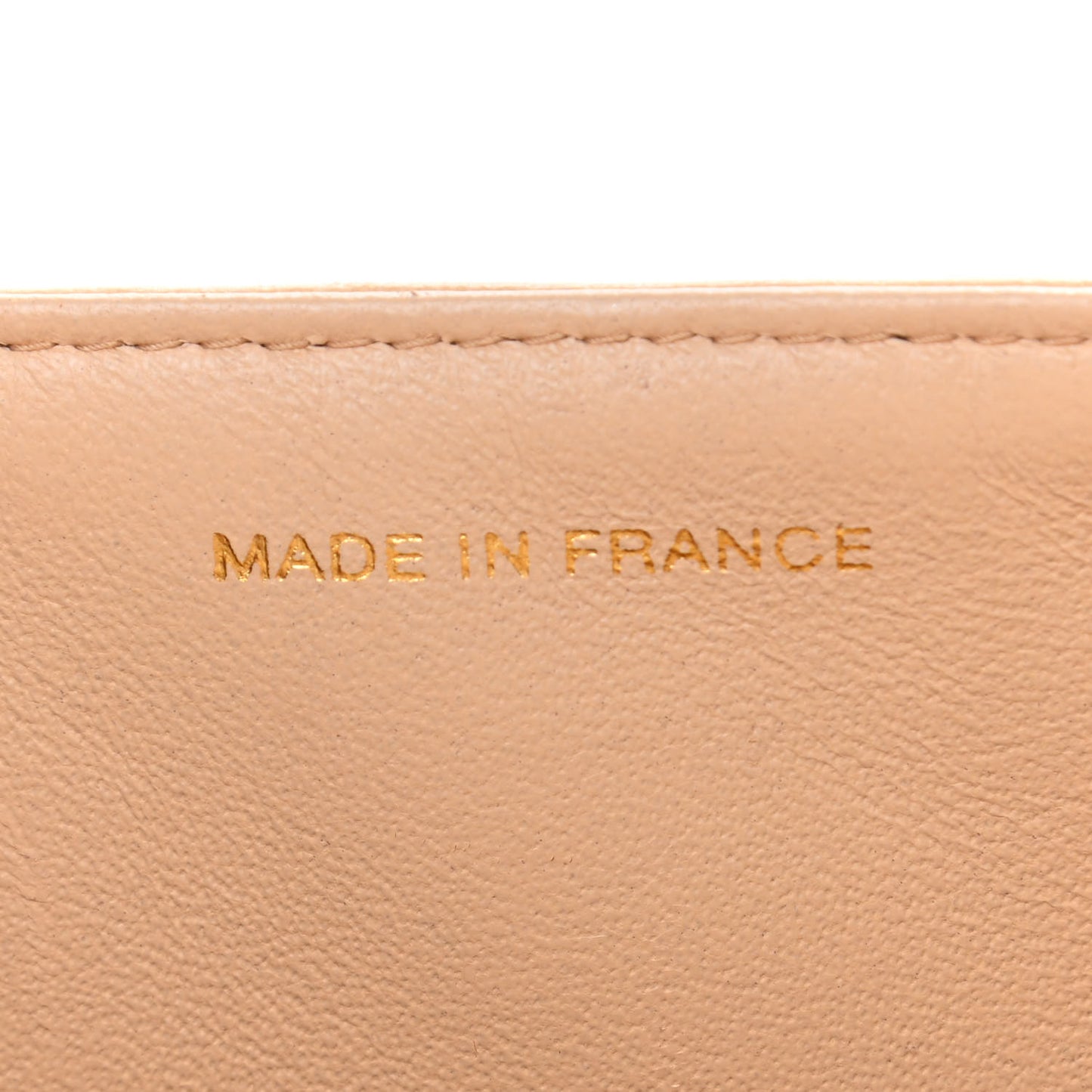 Lambskin Quilted Small Double Flap Beige