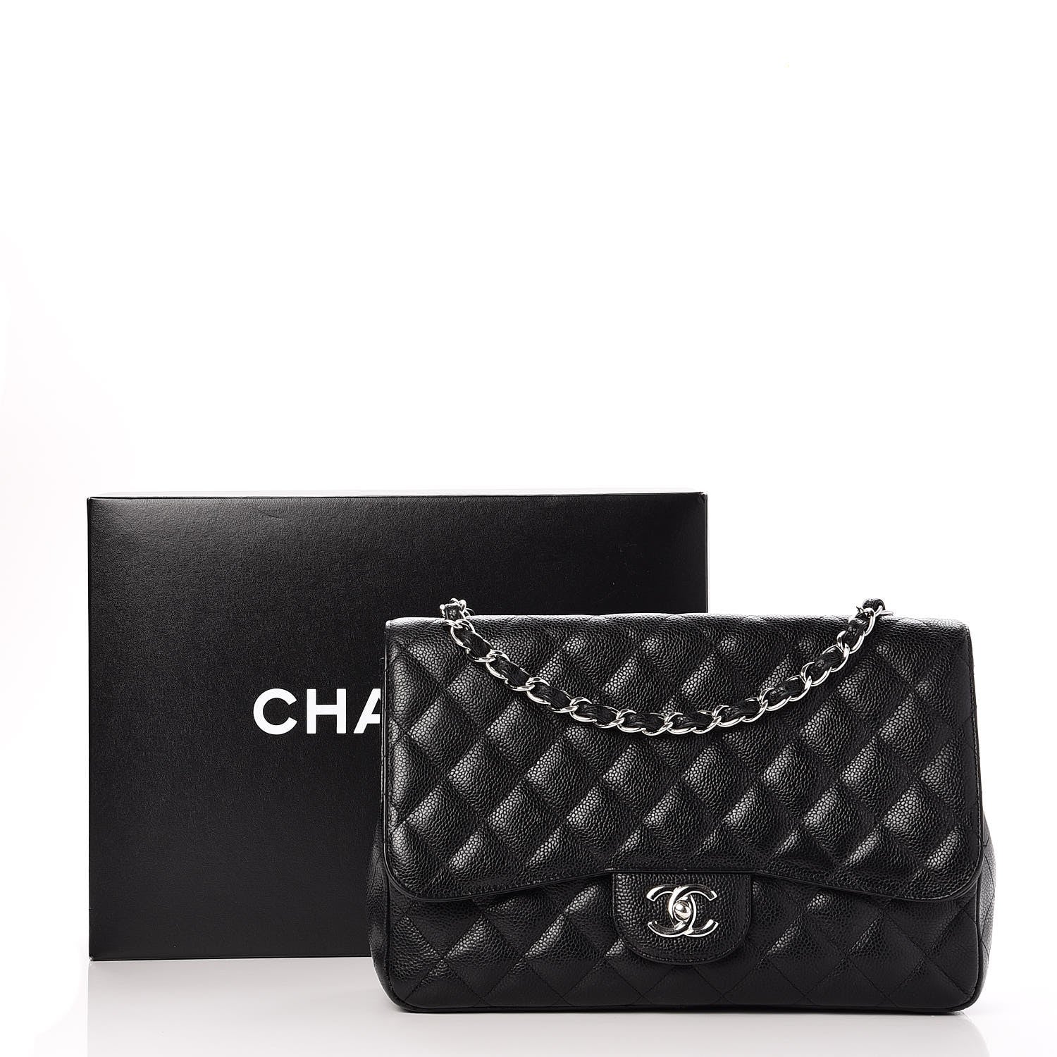 Chanel Caviar Quilted Jumbo Single Flap Black 10 of 10