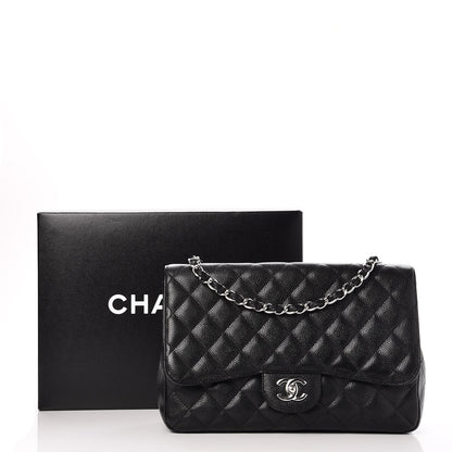 Chanel Caviar Quilted Jumbo Single Flap Black 10 of 10
