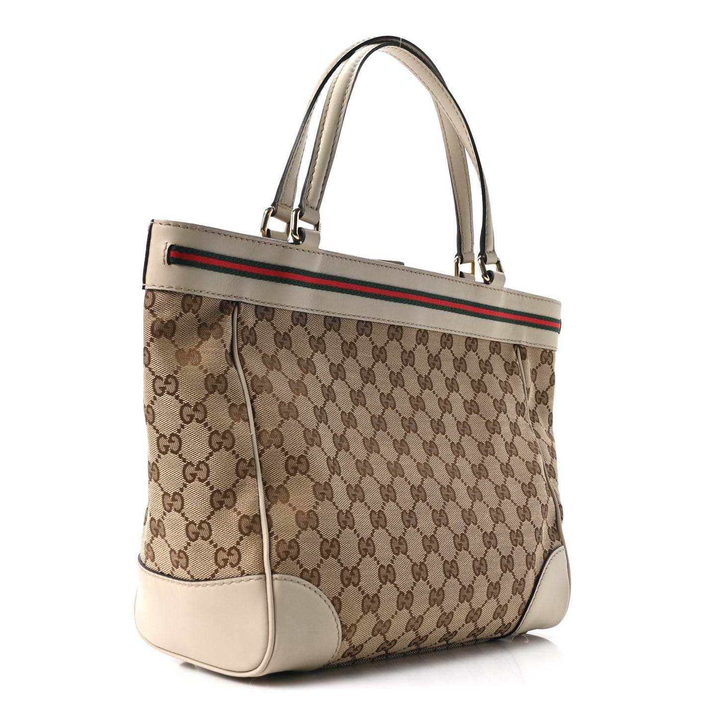 Monogram Web Medium Mayfair Tote Off White