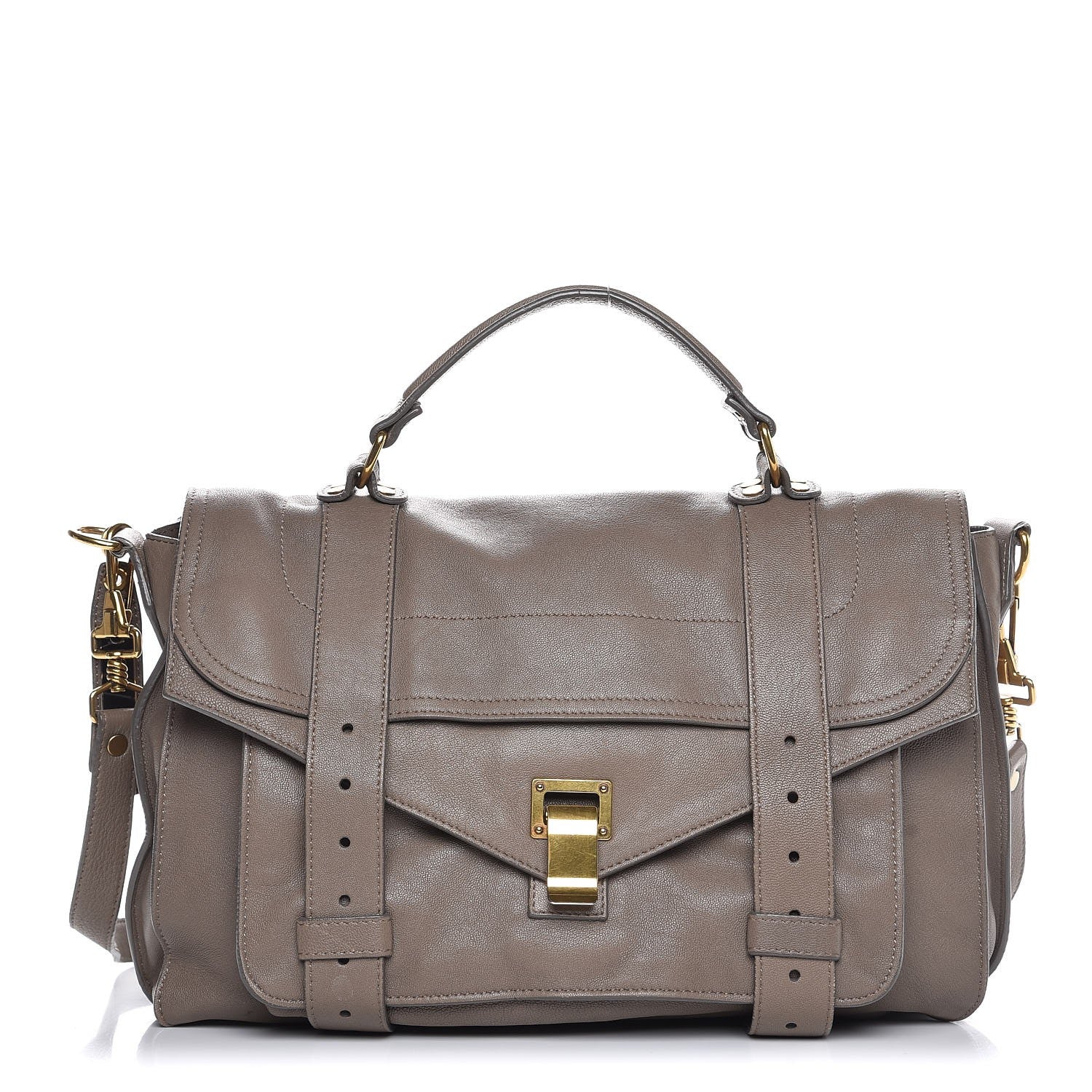 Proenza Schouler Lambskin Medium PS1 Satchel Smoke 1 of 14